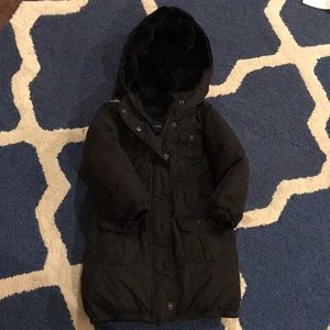 Gap toddler girls black winter coat, size 4